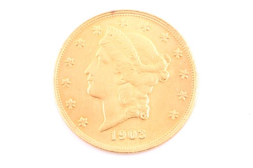 Lot 254 - An American 1903 gold twenty Dollar.