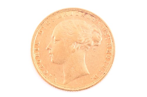 Lot 247 - A Victorian 1872 young head gold sovereign.