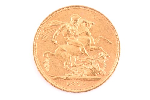 Lot 252 - A Victorian 1876 young head gold sovereign.
