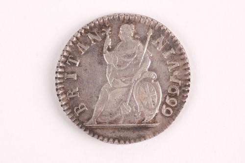 Lot 371 - William III silver farthing, second issue 1699,...