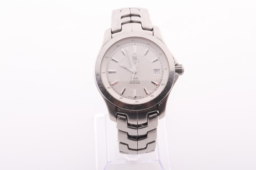 Lot 367 - A Tag Heuer link automatic stainless steel...