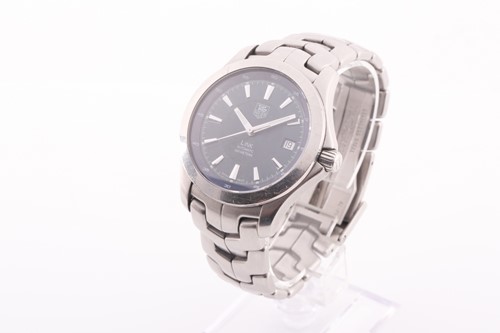 Lot 389 - A Tag Heuer link automatic stainless steel...