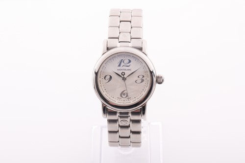 Lot 381 - A Mont Blanc Meisterstuck stainless steel...