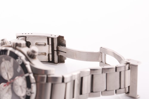 Lot 376 - A Maurice Lecroix stainless steel chronograph...