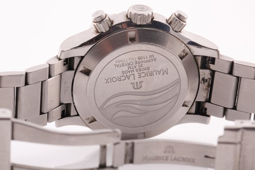 Lot 376 - A Maurice Lecroix stainless steel chronograph...