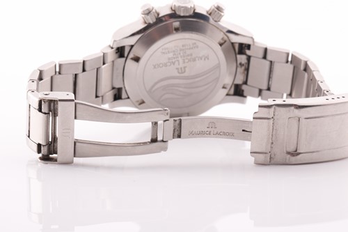 Lot 376 - A Maurice Lecroix stainless steel chronograph...