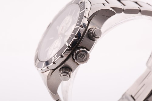 Lot 376 - A Maurice Lecroix stainless steel chronograph...