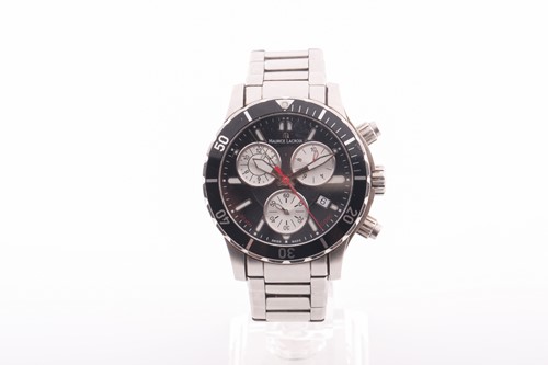 Lot 376 - A Maurice Lecroix stainless steel chronograph...