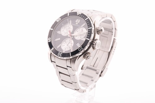 Lot 376 - A Maurice Lecroix stainless steel chronograph...