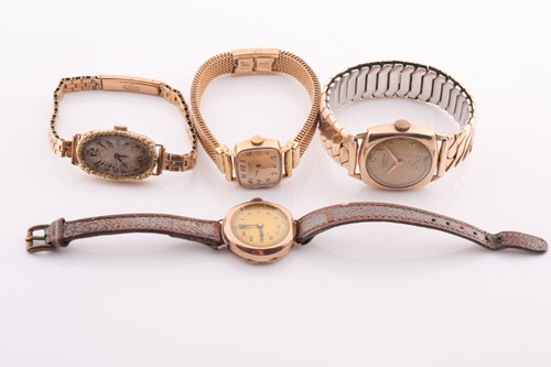 Lot 395 - A group of four vintage wristwatches,...