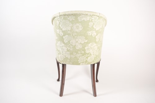 Lot 126 - A George II style hoop backed walnut tub chair...