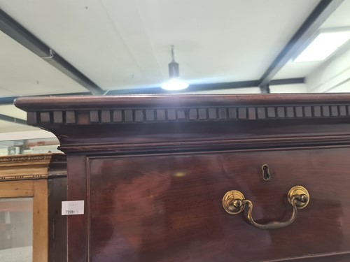 Lot 135 - A George III mahogany chest on chest. The...