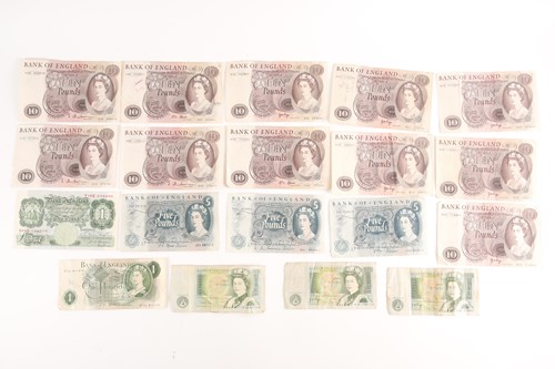 Lot 379 - British banknotes, comprising eleven ten...