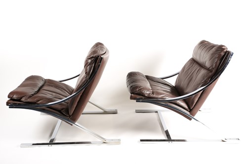 Lot 139 - A pair of vintage "Zeta" lounge chairs...