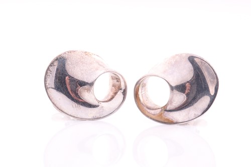 Lot 286 - A pair of George Jensen silver earrings in the...
