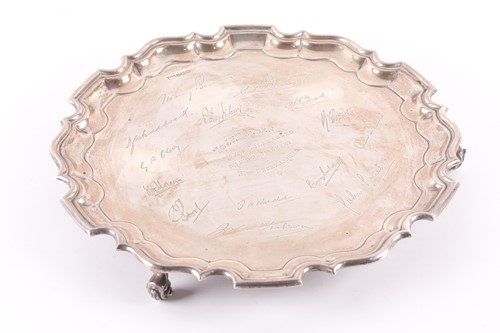 Lot 361 - A silver salver, Sheffield 1938 by Walker and...