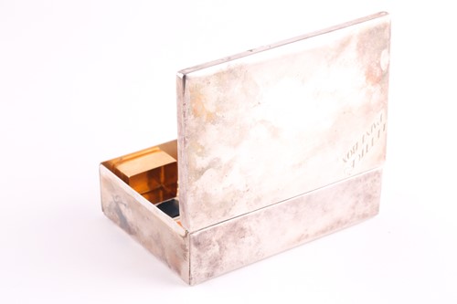 Lot 414 - An unusual silver paint box; rectangular with...