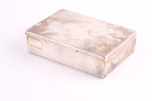 Lot 414 - An unusual silver paint box; rectangular with...