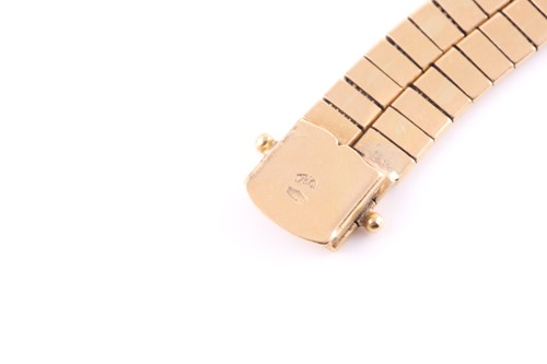 Lot 147 - A yellow metal double strand bracelet, the...