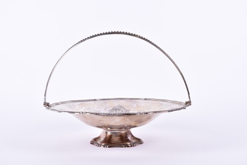 Lot 392 - A Victorian heavy silver circular swing hangle...