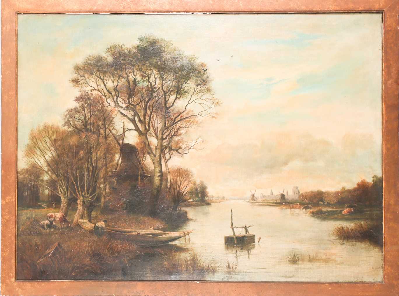 Lot 16 - 19th century school, a watery landscape with...