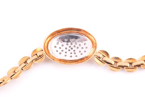 Lot 250 - An 18ct yellow gold and diamond pendant...