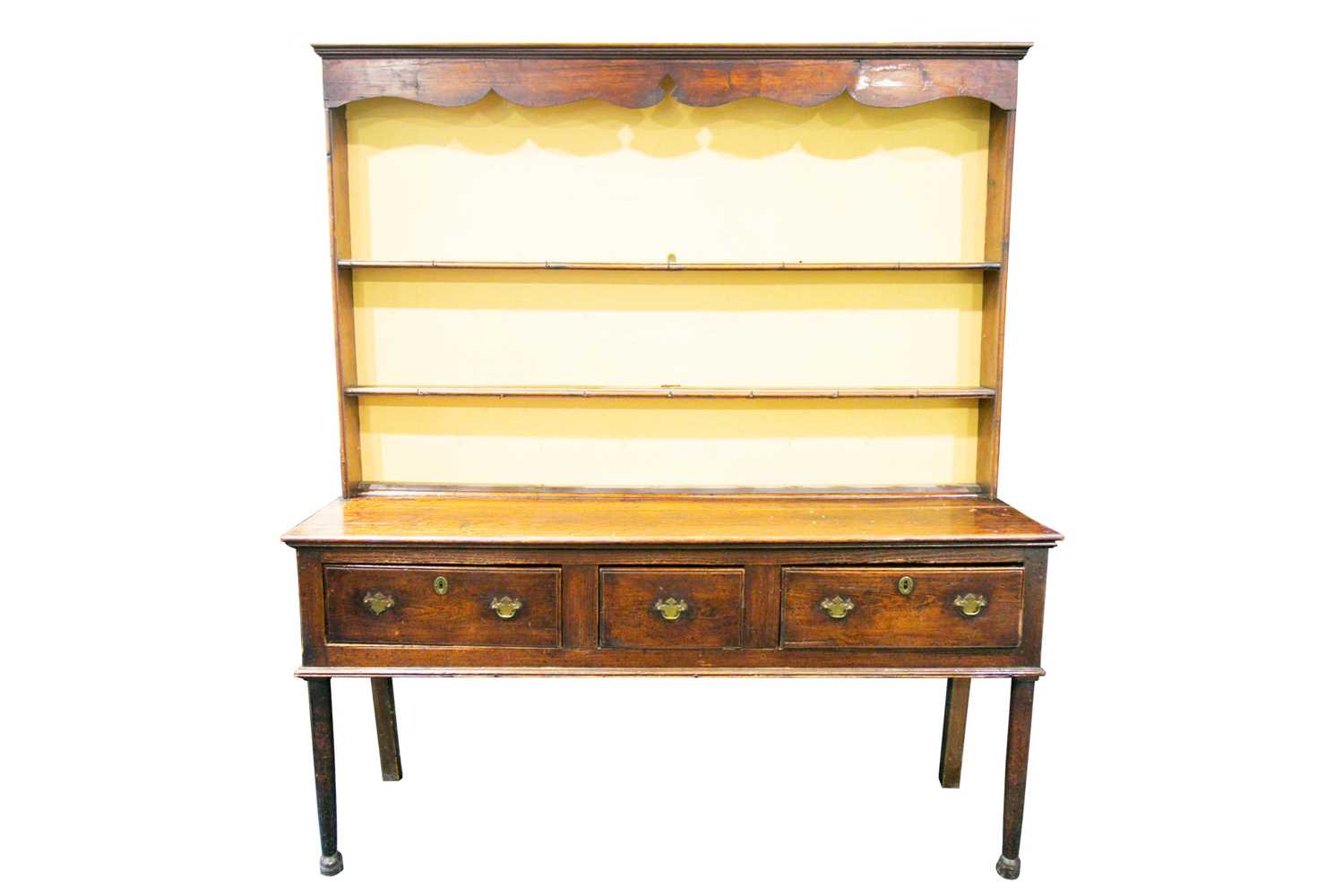 Lot 81 - An early 19th century stained pine three...