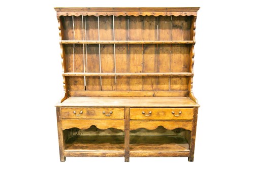 Lot 138 - A 19th century stripped pine two drawer pot...