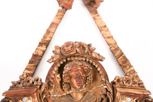 Lot 105 - A Victorian carved wood and gilt gesso...