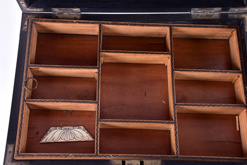 Lot 244 - A late 19th century Ceylonese ivory inlaid...