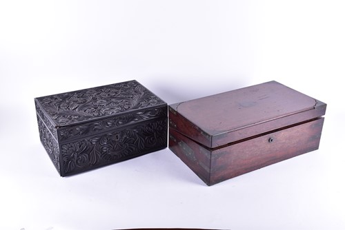 Lot 244 - A late 19th century Ceylonese ivory inlaid...