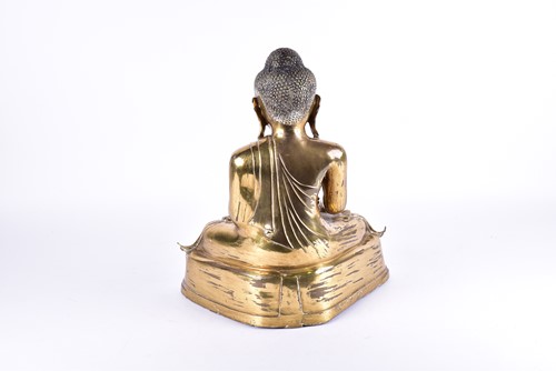 Lot 126 - A large Chinese gilt-bronze figure of Buddha,...