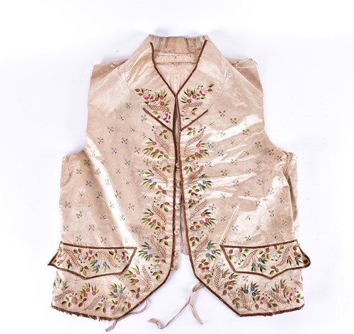 Lot 124 - A late 18th century embroidered gentleman's...