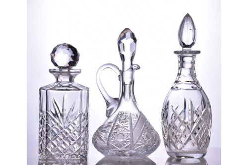Lot 169 - A 20th century Sevres crystal whiskey decanter...