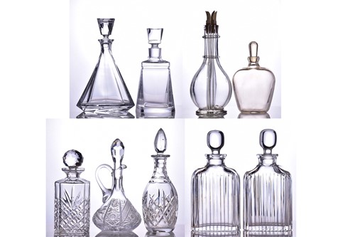 Lot 169 - A 20th century Sevres crystal whiskey decanter...