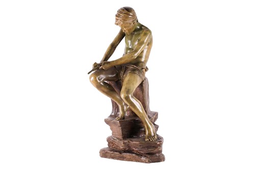 Lot 176 - A Goldscheider terracotta figure of a young...