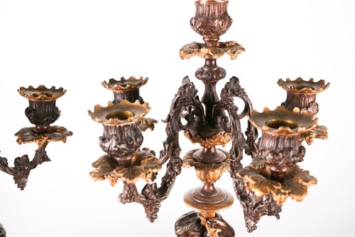 Lot 194 - A pair 19th-century French patinated bronze...