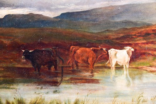 Lot 58 - 19th century British school, Highland cattle...