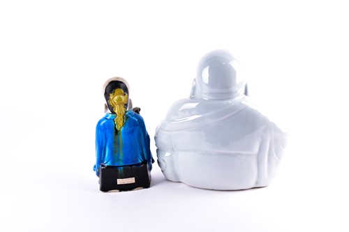 Lot 112 - A Chinese part biscuit porcelain figure of...