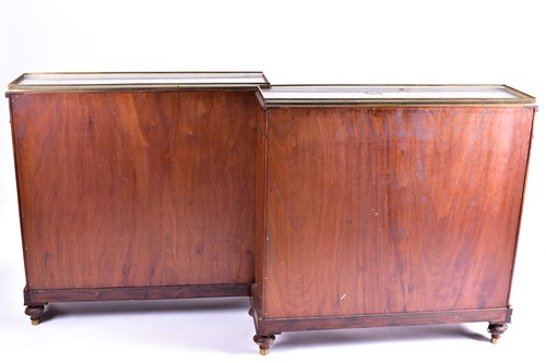 Lot 13 - A Pair of French Empire style marble gallery...