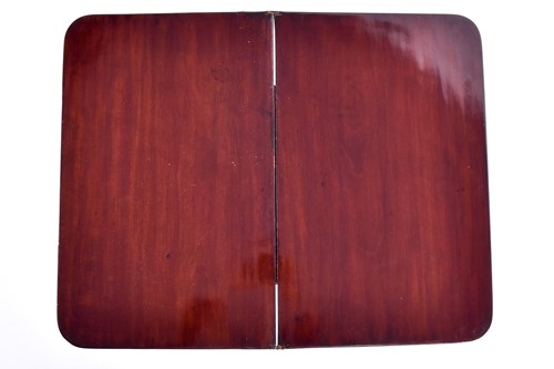 Lot 119 - A William IV rectangular mahogany fold over...