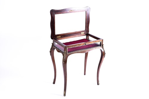 Lot 141 - A French late 19th century inlaid rosewood...
