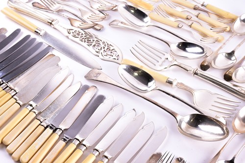 Lot 300 - A harlequin suite of silver flatware, various...