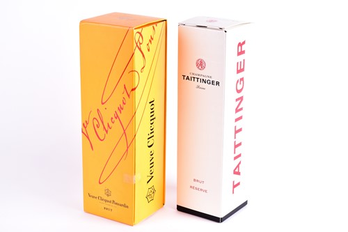 Lot 304 - Two boxed bottles of Champagne: Veuve Clicquot...