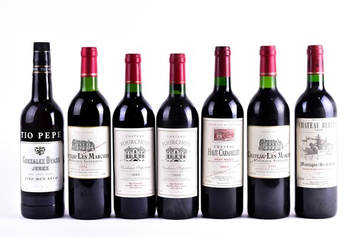 Lot 305 - Six bottles of 75cl red wine: 1994 Chateau Les...