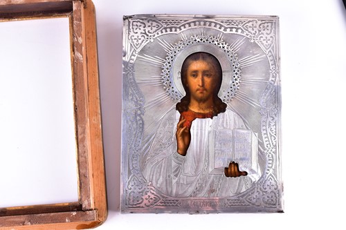 Lot 197 - 19th century Russian school, an icon depicting...