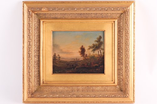 Lot 53 - 19th century school, a small landscape at...