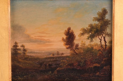 Lot 53 - 19th century school, a small landscape at...