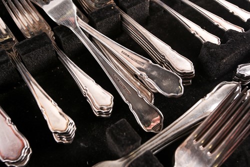 Lot 364 - An extensive canteen of silver flatware,...