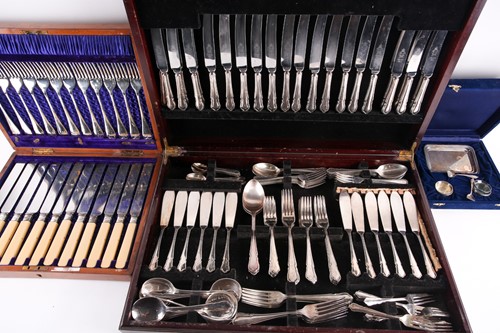 Lot 364 - An extensive canteen of silver flatware,...